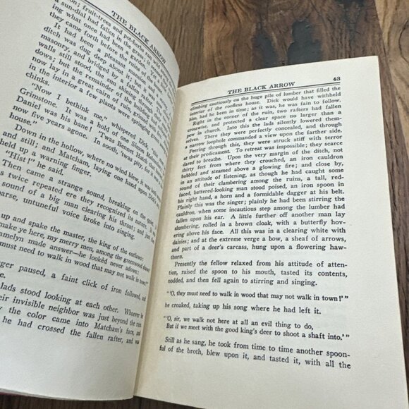 Stevenson vintage book set The Black Arrow New Arabian Nights 1950 - Picture 14 of 16